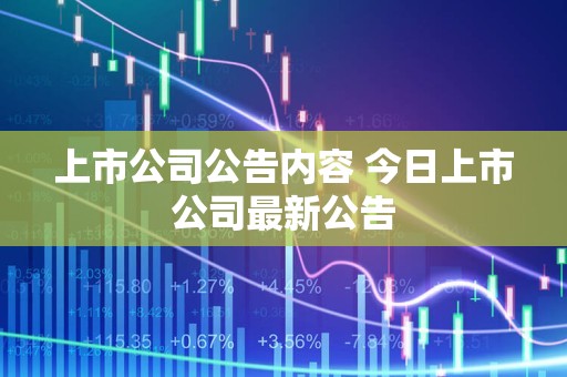 上市公司最新公告揭秘，未来发展方向与关键动态揭晓