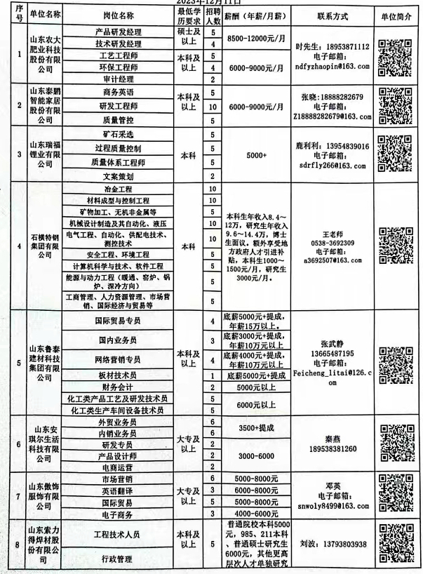 肥城最新招聘信息全面解析